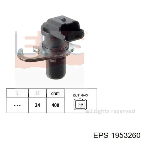 Sensor de posición del cigüeñal 1953260 EPS