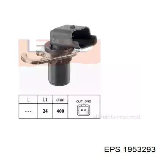 Sensor de posición del cigüeñal 1953293 EPS