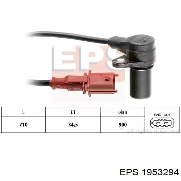 Датчик положения коленчатого вала EPS 1953294 цена, от 11.66 USD