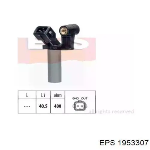 Sensor de posición del cigüeñal 1953307 EPS