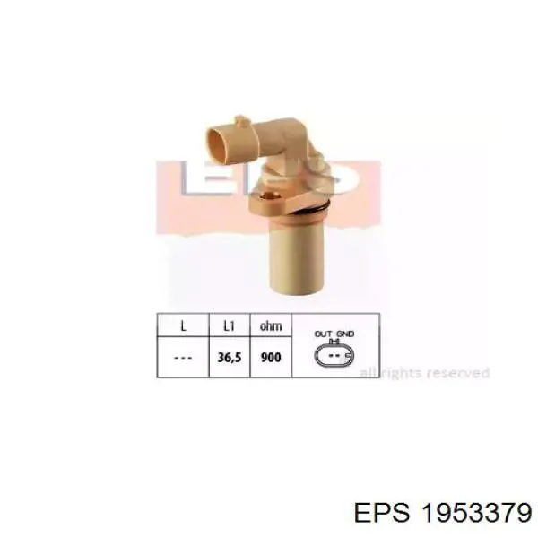 Sensor de posición del cigüeñal 1953379 EPS