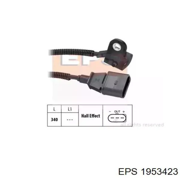 1953423 EPS sensor de posição da árvore distribuidora