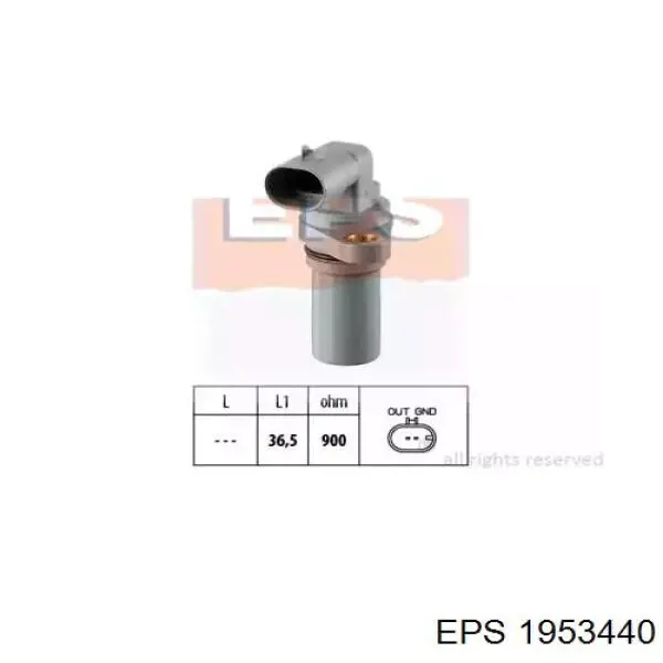 Sensor de posición del cigüeñal 1953440 EPS