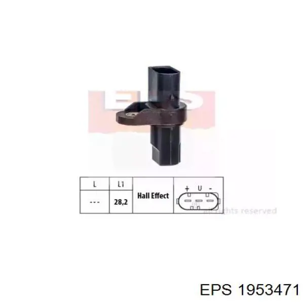 Sensor de posición del árbol de levas 1953471 EPS