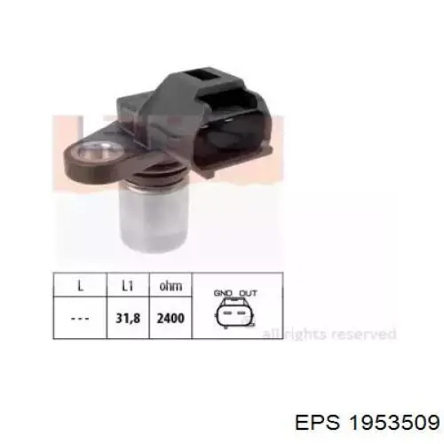 Sensor de posición del árbol de levas 1953509 EPS