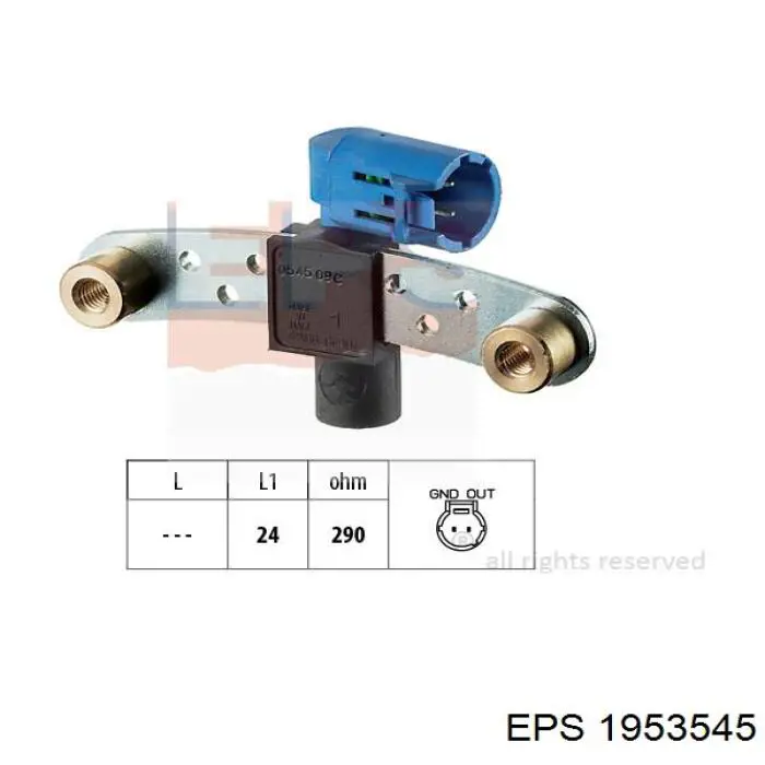 Sensor de posición del cigüeñal 1953545 EPS