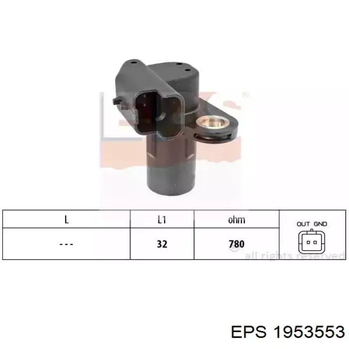 1.953.553 EPS sensor de posição (de revoluções de cambota)