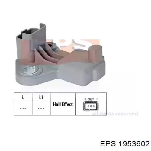 Sensor de posición del cigüeñal 1953602 EPS