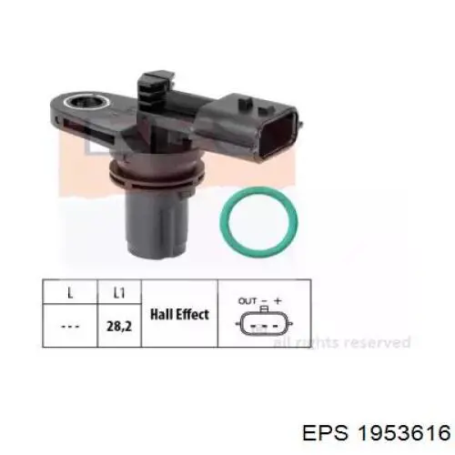 Sensor de posición del árbol de levas 1953616 EPS