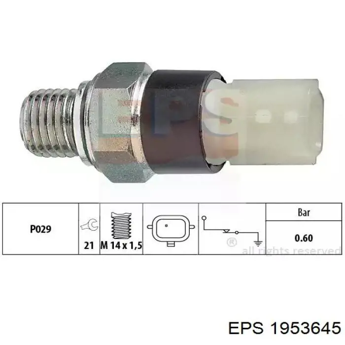 Датчик коленвала 1953645 EPS