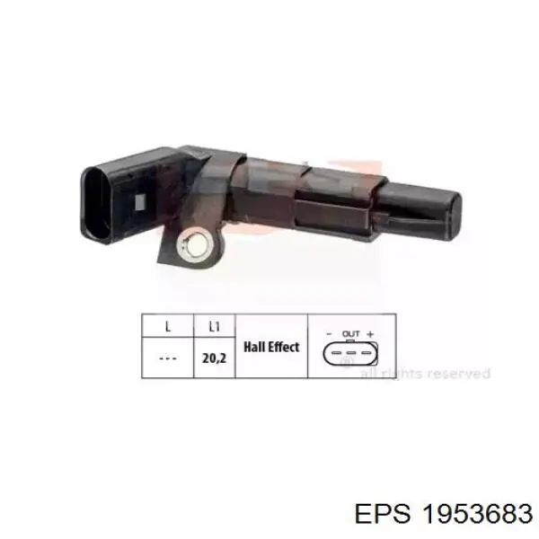 1953683 EPS sensor de posição (de revoluções de cambota)