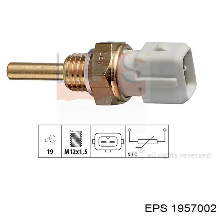 Sensor de detonaciones 1957002 EPS