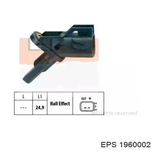 Sensor ABS delantero 1960002 EPS