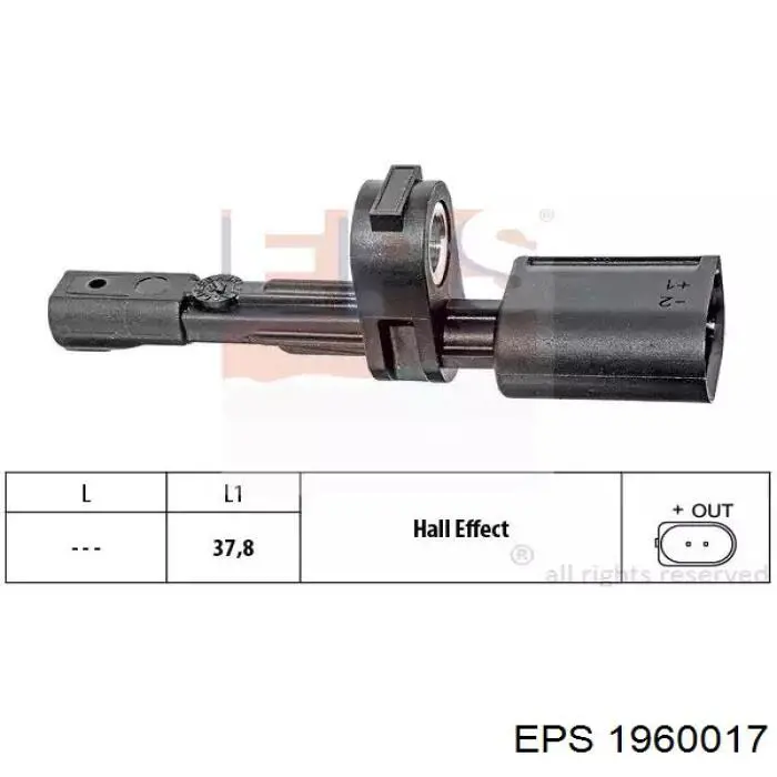 Датчик АБС (ABS) задний 1960017 EPS