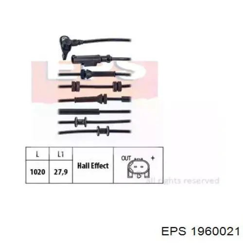 Датчик АБС (ABS) передний 1960021 EPS