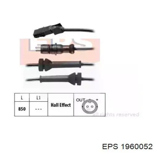 Sensor ABS trasero 1960052 EPS