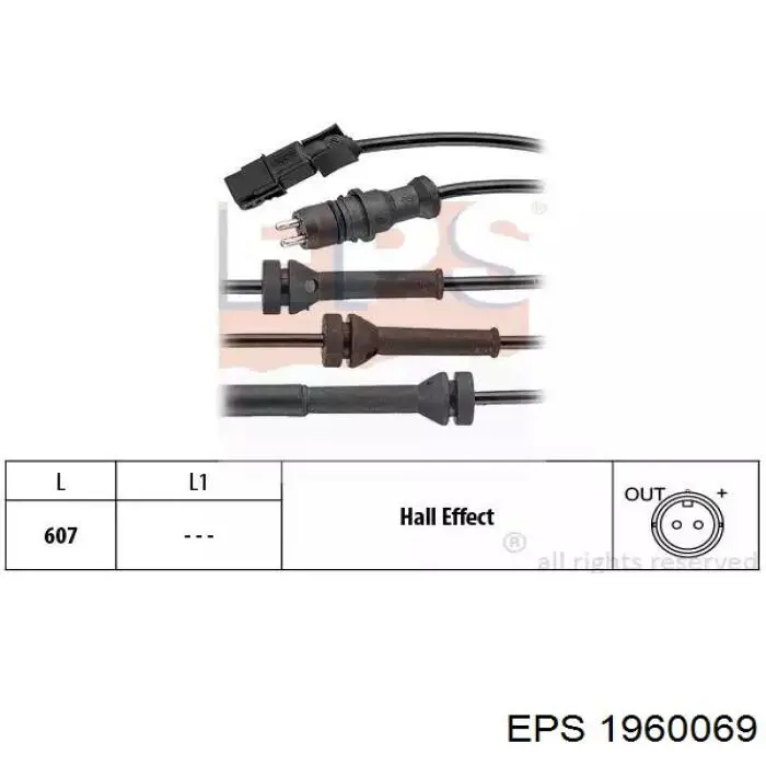 Датчик АБС (ABS) передний 1960069 EPS