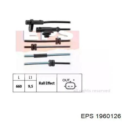 Датчик АБС (ABS) задний 1960126 EPS