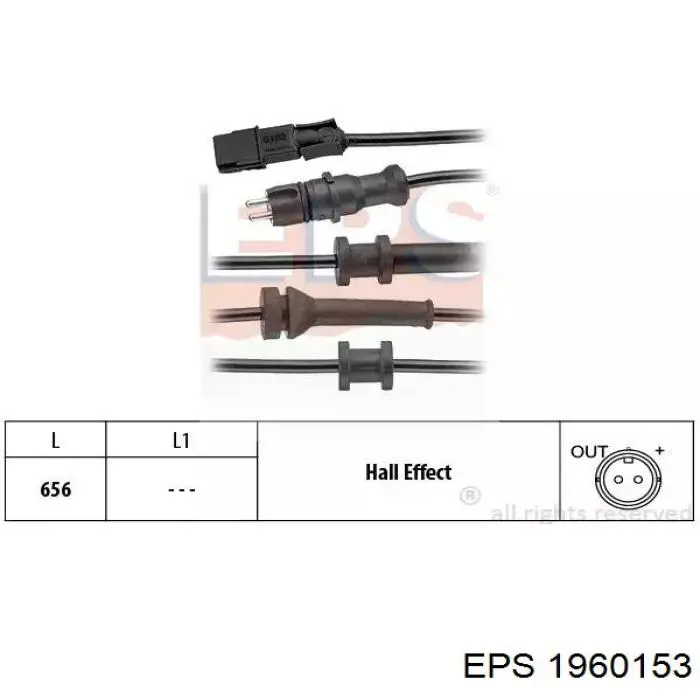 Датчик АБС (ABS) задний 1960153 EPS