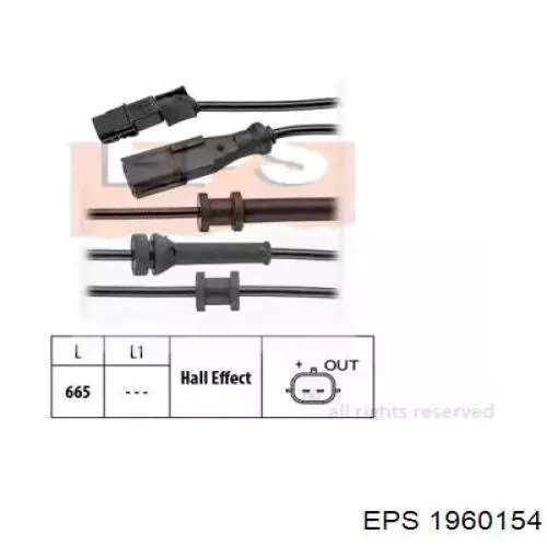 1960154 EPS sensor abs traseiro