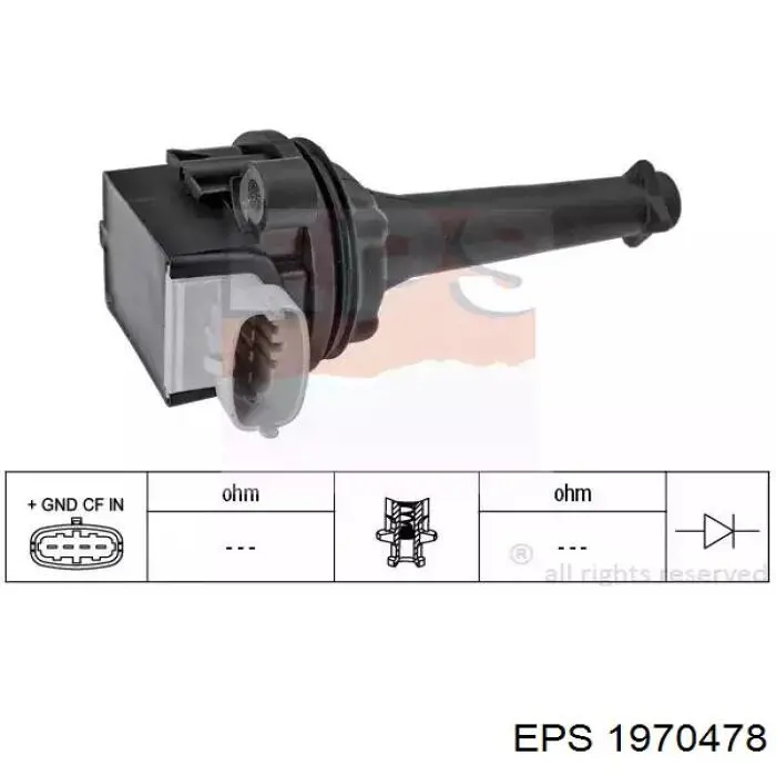 1970478 EPS bobina de ignição