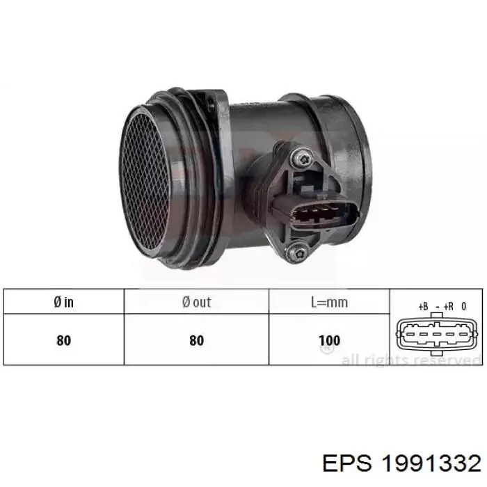 Датчик массового расхода воздуха EPS 1991332 цена, от 65.84 USD