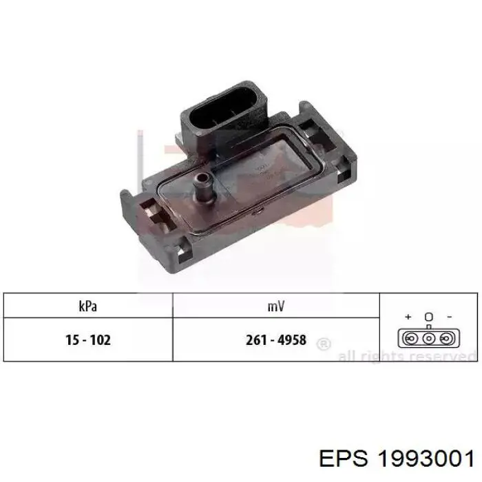 1993001 EPS sensor de pressão no coletor de admissão, map