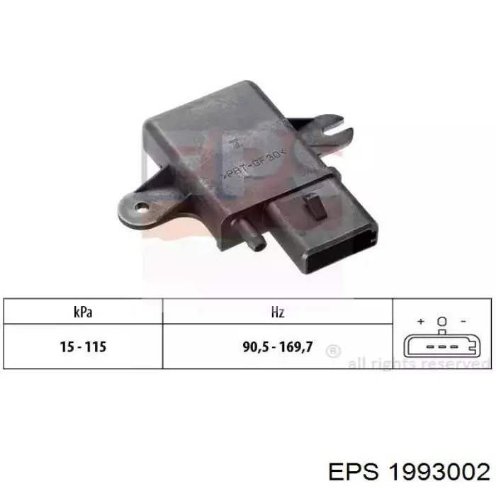 1993002 EPS sensor de pressão no coletor de admissão, map