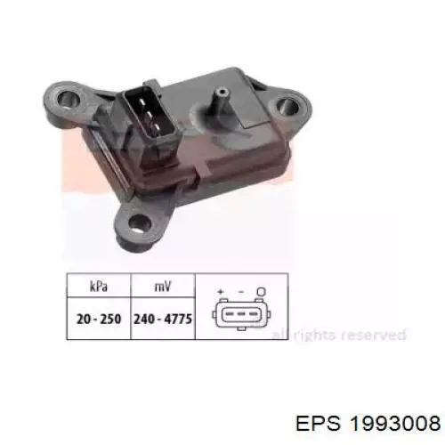 Датчик давления во впускном коллекторе, MAP 1993008 EPS