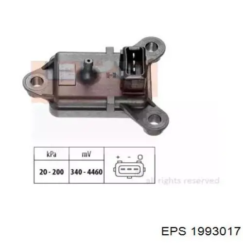 Датчик абсолютного давления 7633006 Fiat/Alfa/Lancia