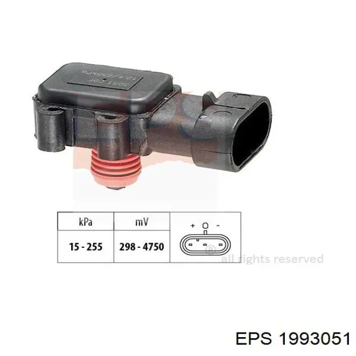 Sensor De Presion Del Colector De Admision 1993051 EPS