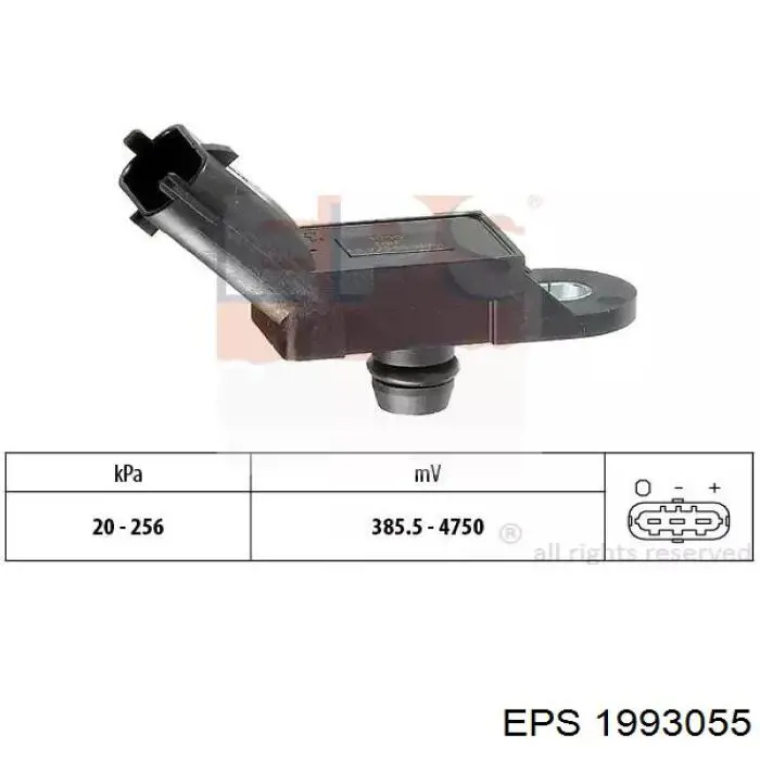1993055 EPS sensor de pressão no coletor de admissão, map