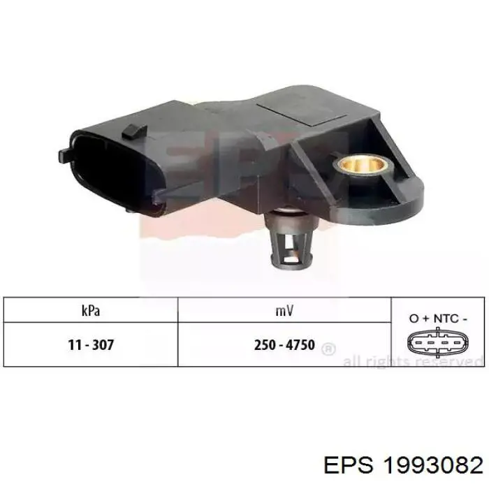 1993082 EPS sensor de pressão de supercompressão