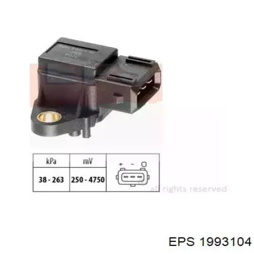 Sensor De Presion Del Colector De Admision 1993104 EPS