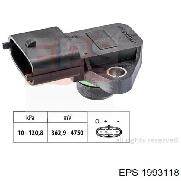 Sensor De Presion Del Colector De Admision 1993118 EPS