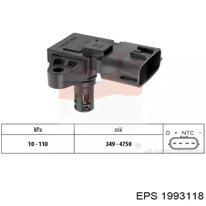 Датчик абсолютного давления в коллекторе Lucas SEB1920 цена, от 11.47 USD