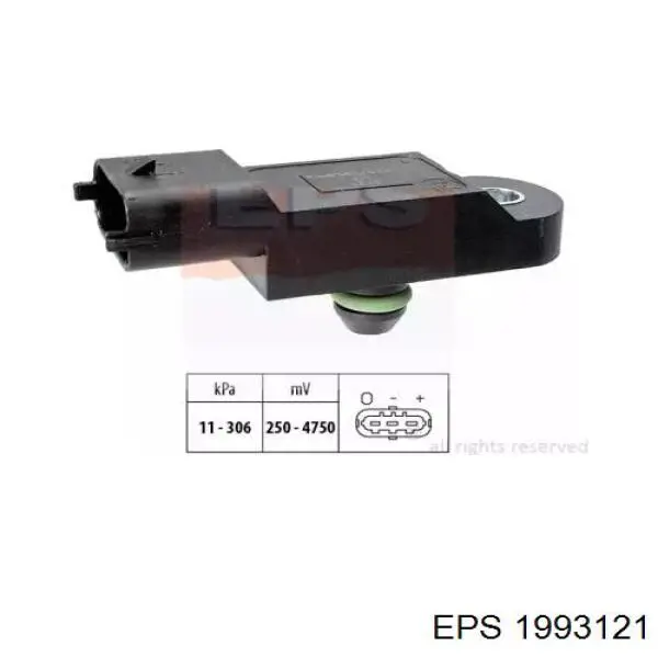 Sensor de presion de carga (inyeccion de aire turbina) 1993121 EPS