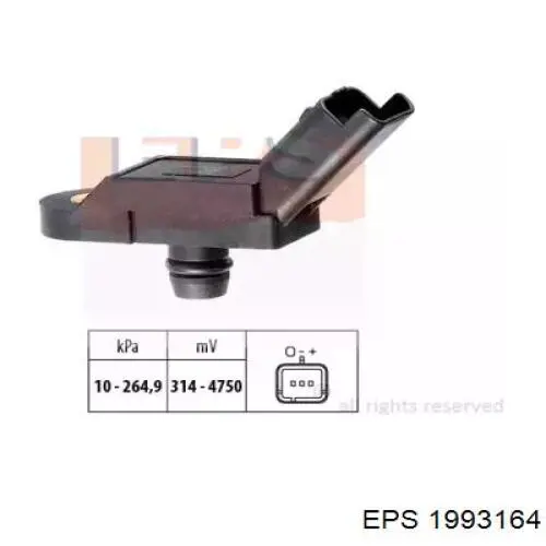 1.993.164 EPS sensor de pressão no coletor de admissão, map