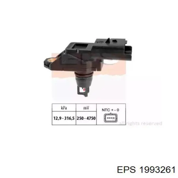 Sensor De Presion Del Colector De Admision 1993261 EPS