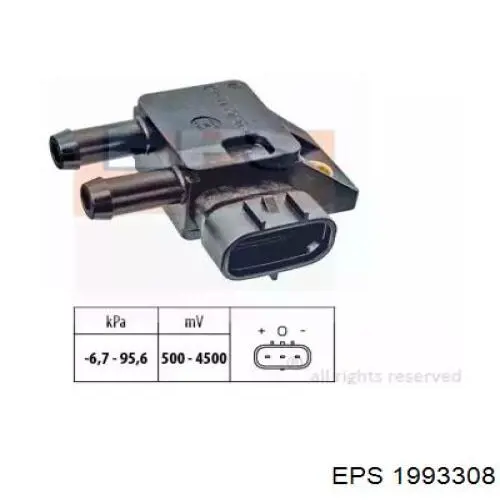 1.993.308 EPS sensor de pressão dos gases de escape