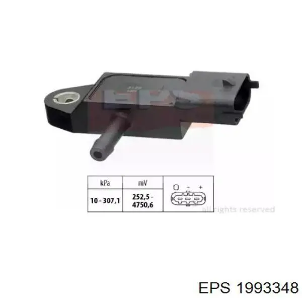 6X719F479AA Ford sensor de pressão dos gases de escape