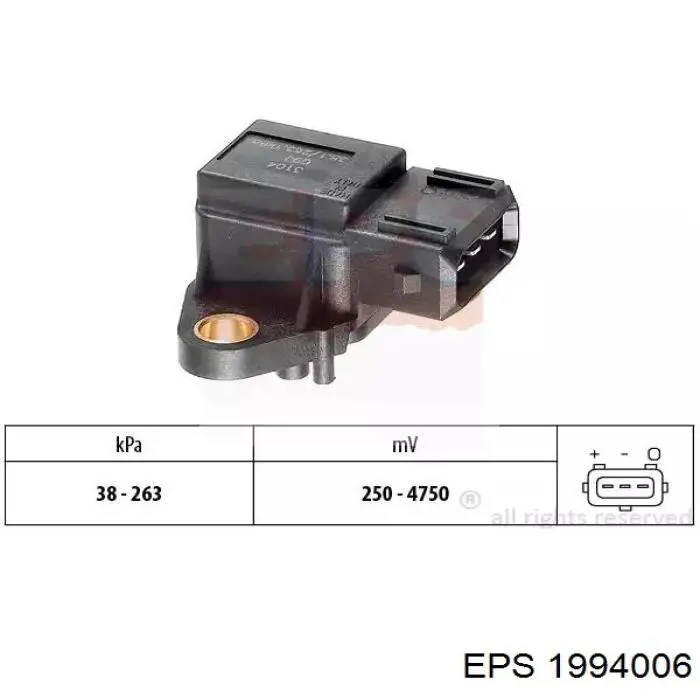 Sensor, temperatura del aire de admisión 1994006 EPS