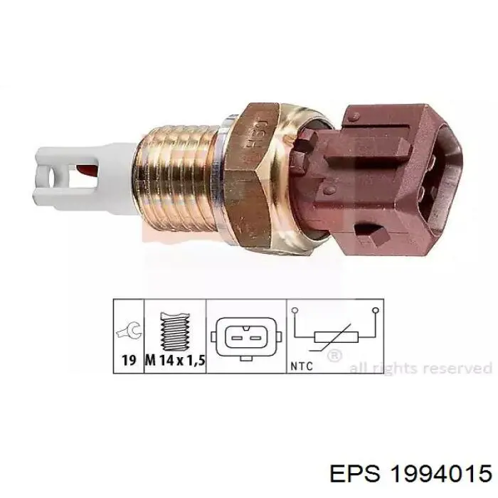 Sensor, temperatura del aire de admisión 1994015 EPS