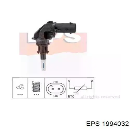 Sensor, temperatura del aire de admisión 1994032 EPS