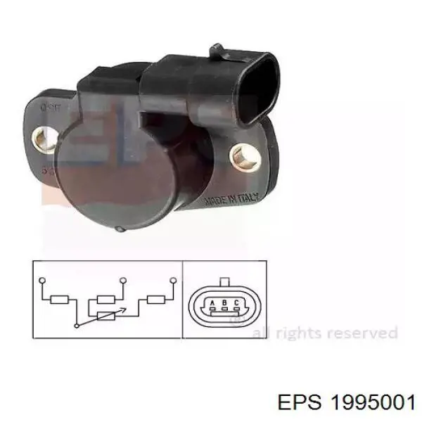 1995001 EPS sensor de posição da válvula de borboleta (potenciômetro)