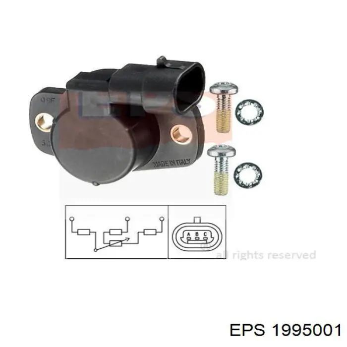 Sensor, posición mariposa 1995001 EPS