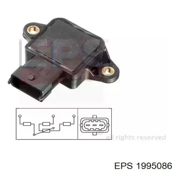 1995086 EPS sensor de posição da válvula de borboleta (potenciômetro)