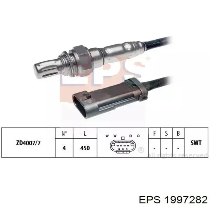 1.997.282 EPS лямбда-зонд, датчик кислорода до катализатора