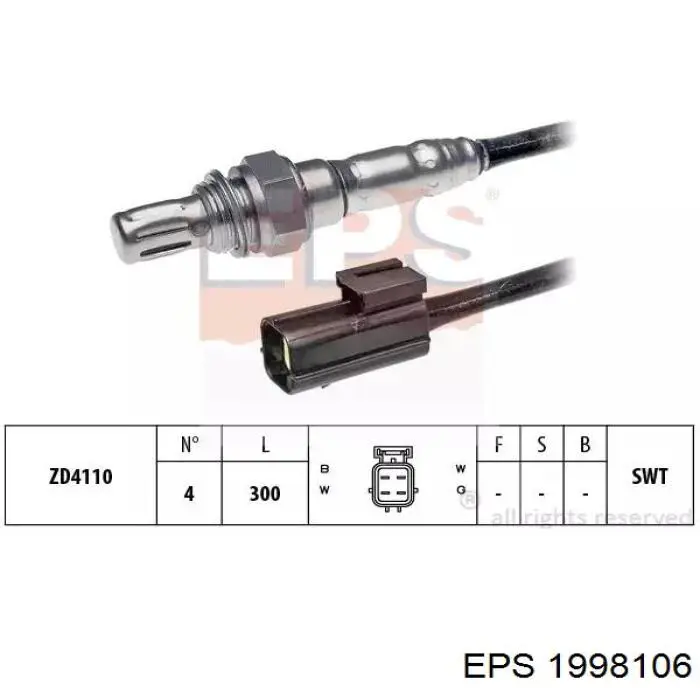 Лямбдазонд, датчик кислорода до катализатора EPS 1998106 цена, от 52.05 USD