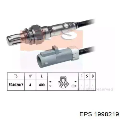 Датчик кислорода до катализатора 1998219 EPS